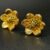 Gold Imitation Earring Stud Pair – Flower Design